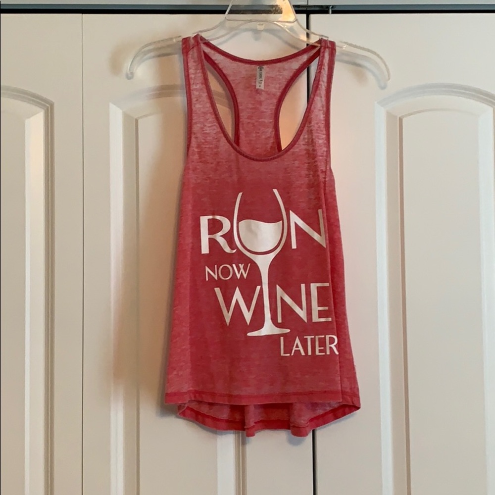 Faded red/pink tank top.
